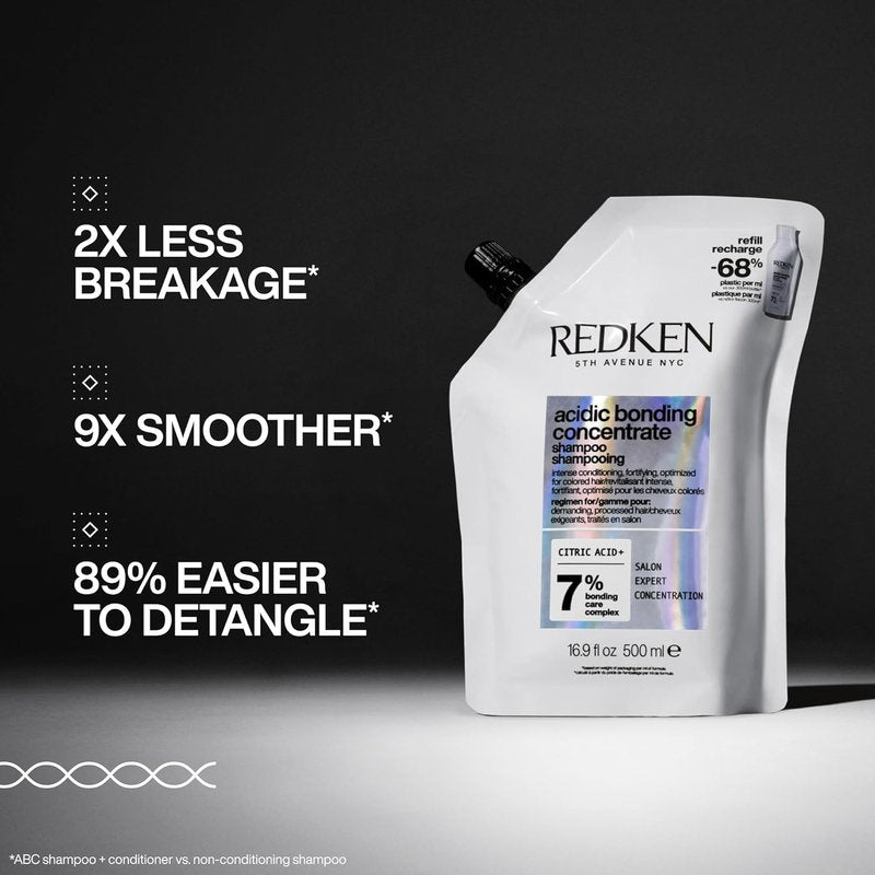 Redken Bonding Shampoo - Acidic Bonding Concentrate for Damaged Hair Repair | 16.9 Fl. Oz.