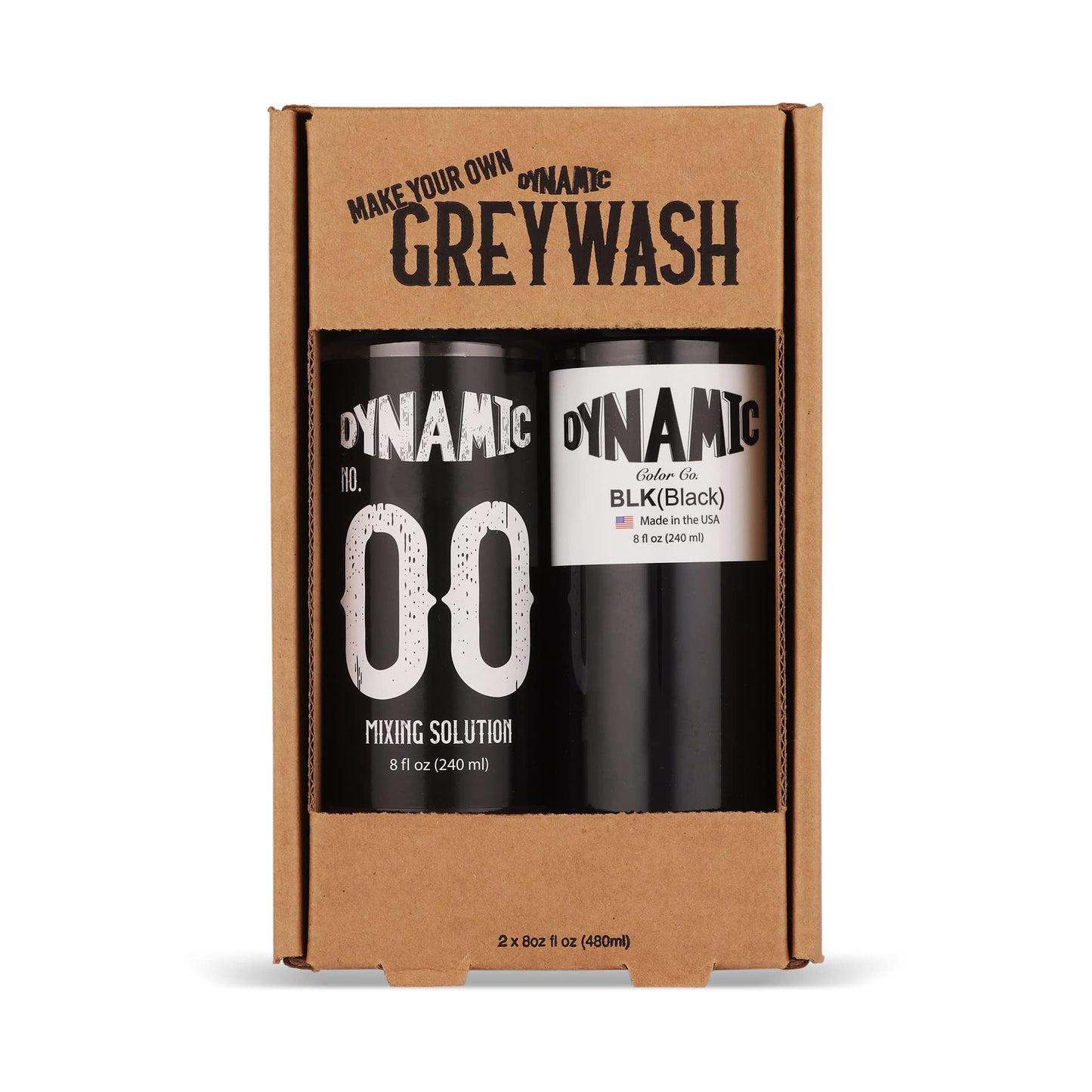 Dynamic Color Make Your Own Greywash Set, Made in USA Since 1990, 8 oz