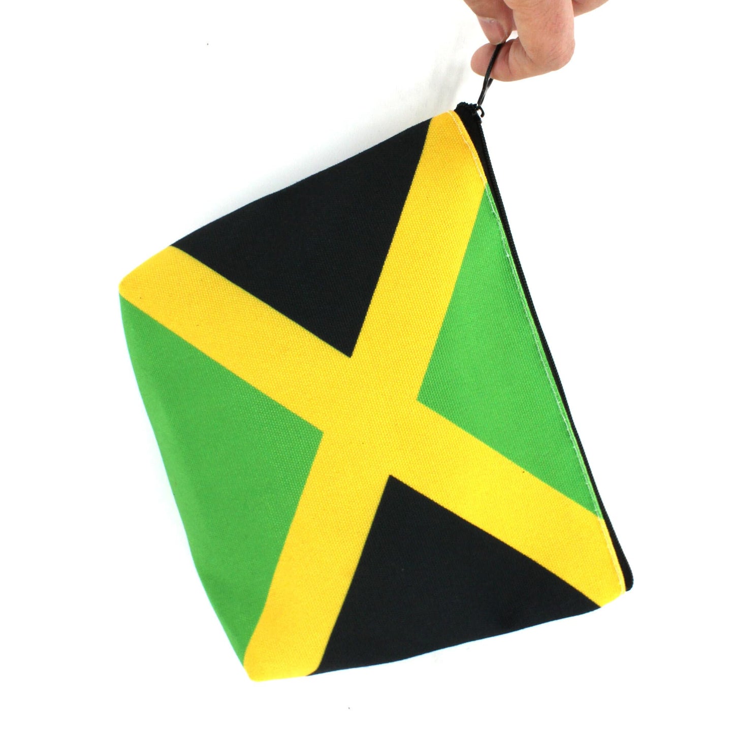 VOARYISA Canvas Makeup Bag Travel Toiletry Bag Makeup Bag for Women Girls Jamaica Flag Reggae(Jamaican-10PCS)