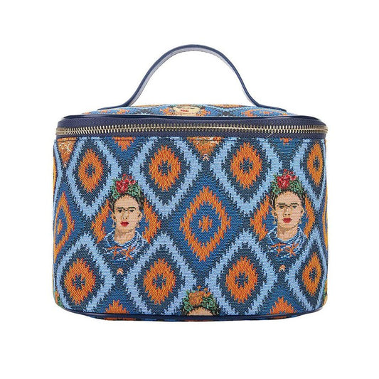 Signare Tapestry Toiletry Bag Makeup Organizer bag for Women with Mexican Folk Art Design