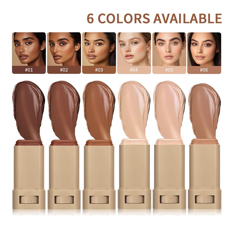 Skween Skin Tint for Black Women, Skween Beauty Balm Serum Boosted Hydration Skin Tint, Solid Tinted Serum Foundation Face Stick, Longwear Contour Stick, Natural Finish (3#)