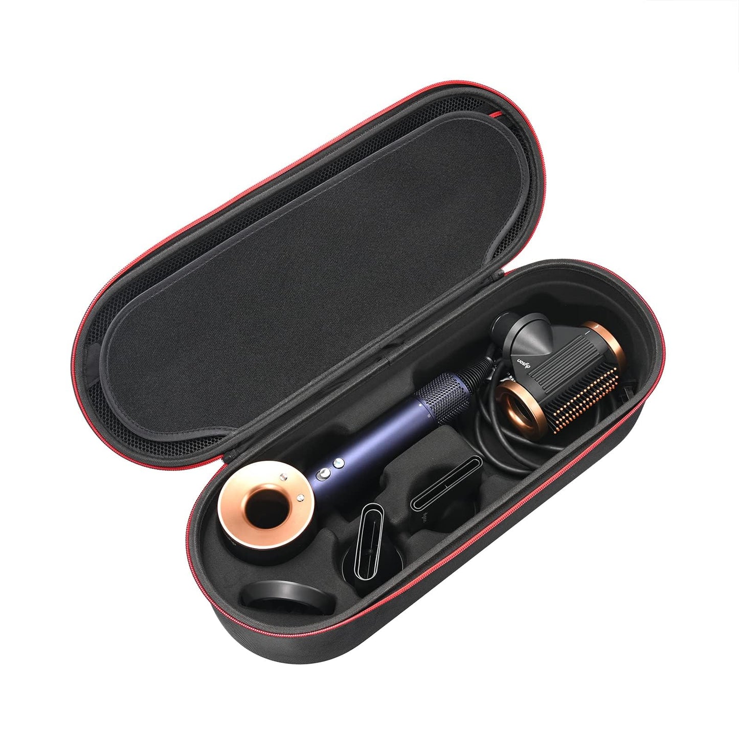 RLSOCO Carrying Case for Dyson Supersonic Nural/Supersonic Hair Dryer HD15 HD08 HD07 HD03 HD01, Portable Travel Storage Bag for Dyson Hair Dryer - Fits Complete Supersonic Accessories (Black)