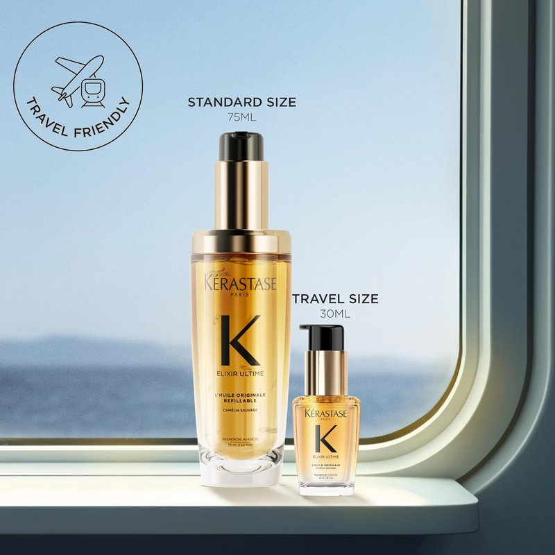 Kerastase Elixir Ultime Hair Oil - Hydrating & Smoothing Formula with Wild Camellia | Nourishes & Strengthens Hair