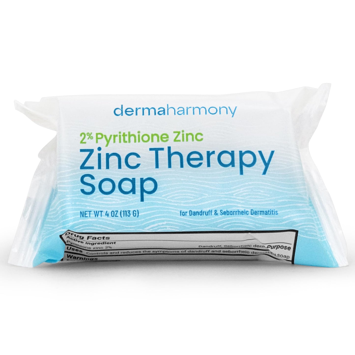 Dermaharmony Set of 5 2% Pyrithione Zinc (ZnP) Bar Soap 4 oz - Crafted for Those with Skin Conditions - Seborrheic Dermatitis, Dandruff, etc.