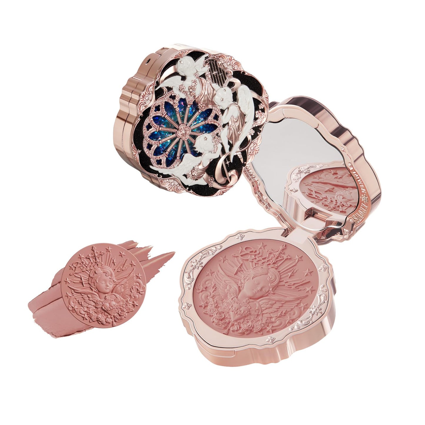 Flower Knows Little Angel Cream Blush,Warm Pink Hydrating Blush for Cheeks,Buildable & Blendable Dewy Face Makeup,Soft Long-Lasting Cute Make Up for Women & Girls,0.21 Oz(04 Rose Ashes)