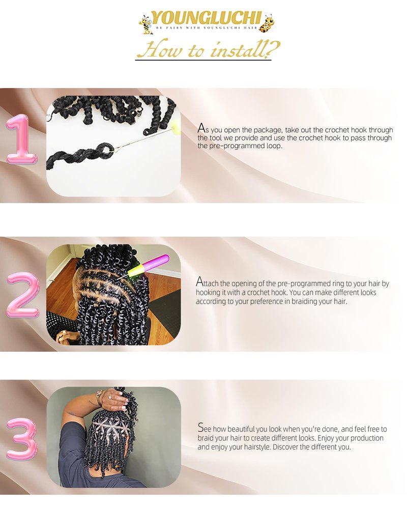 4 Inch 7 Packs Super Short Passion Twist Crochet Hair for Black Women and Kids-Natural Black Pre Looped Pretwisted Soft Hair Extensions,Braided by Synthetic Spring Kinky Twist Bohemian Curl(4"-7P,1B#)
