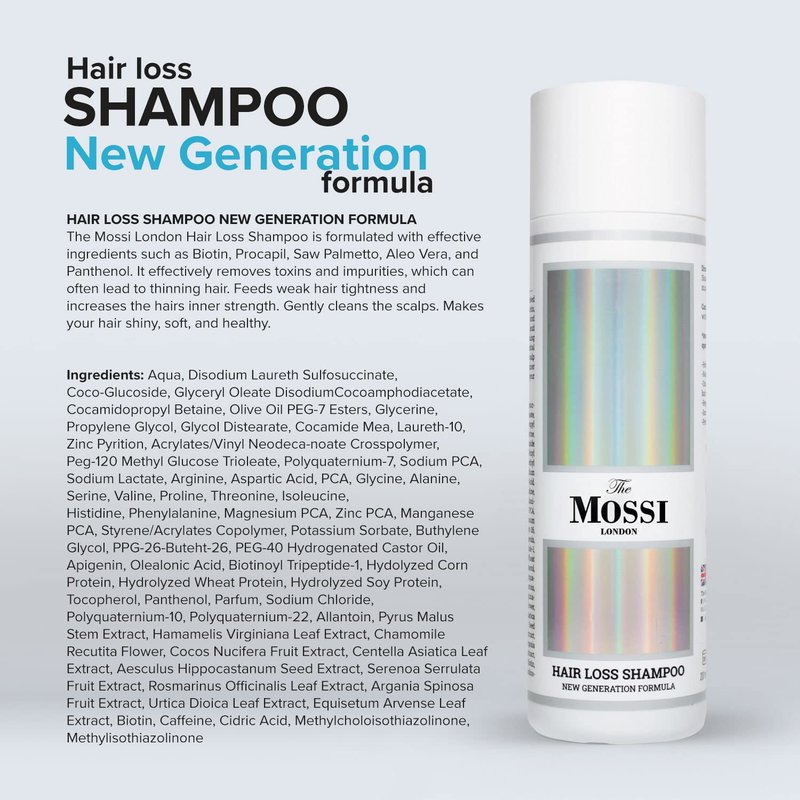The Mossi London Hair Growth Shampoo for Thinning and All Hair Types - 6.7 Fl Oz (200ml)