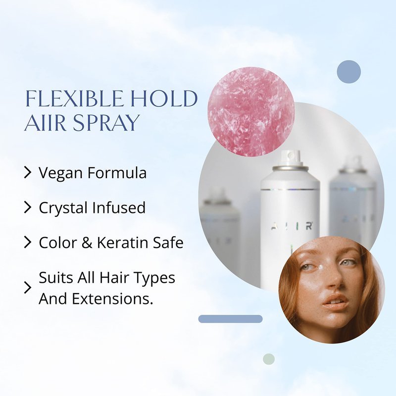 AIIR Flexible Hold Hairspray - Finishing Spray with Light Hold, Soft & Touchable Finish, Enhance Style & Shine, Fight Frizz with Humidity Resistance, Lightweight Hairspray for Fine Thin Hair, 9 oz