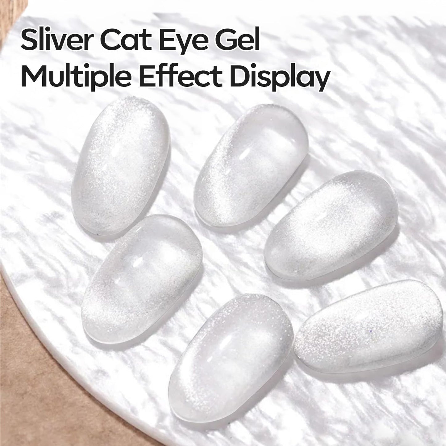 modelones Cat Eye Magnet, 5 in 1 Multifunction Nail Magnets for Cat Eye Gel Nail Polish, Magnetic Sticks Nail Design Glassy Moon French Flower Heart Cats Eye Effect Manicure DIY