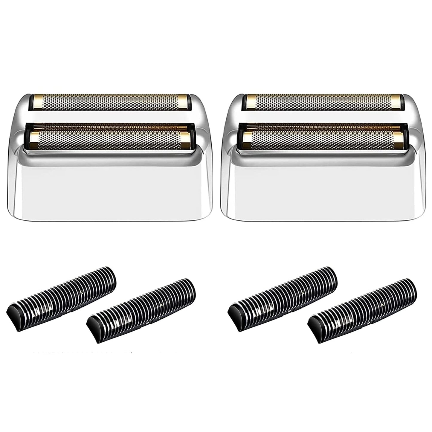 Shaver Replacement Foil and Cutters compatible with BaBylissPRO Barberology Double FXFS2 (2PC Silver)