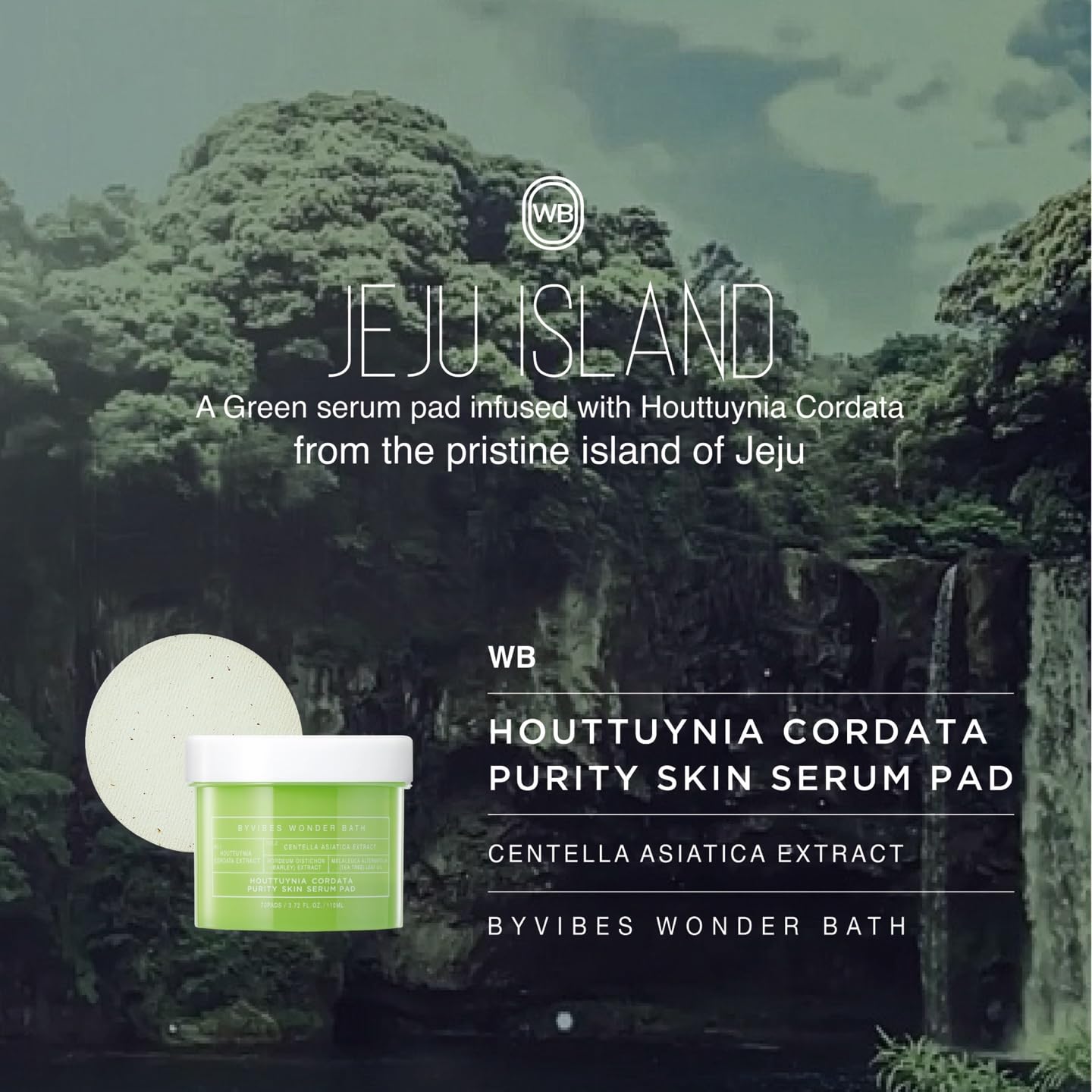 CHOSUNGAH BEAUTY Houttuynia Cordata Purity Skin Serum Pad – Hydrating and Soothing Toner Pads with Centella Asiatica for Sensitive Skin, 70 Pads