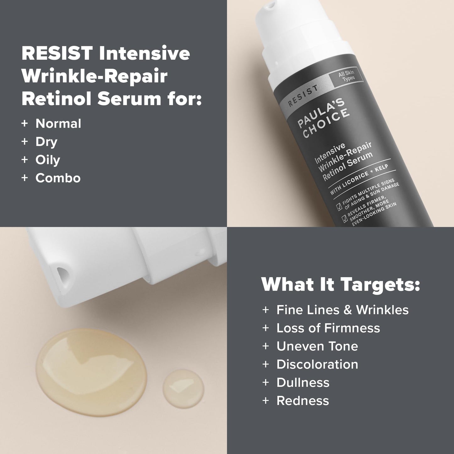 Paula's Choice RESIST Intensive Wrinkle-Repair Retinol Serum, Squalane, Vitamin C & E, Anti-Aging & Wrinkle Treatment, 1 Fl. Oz.