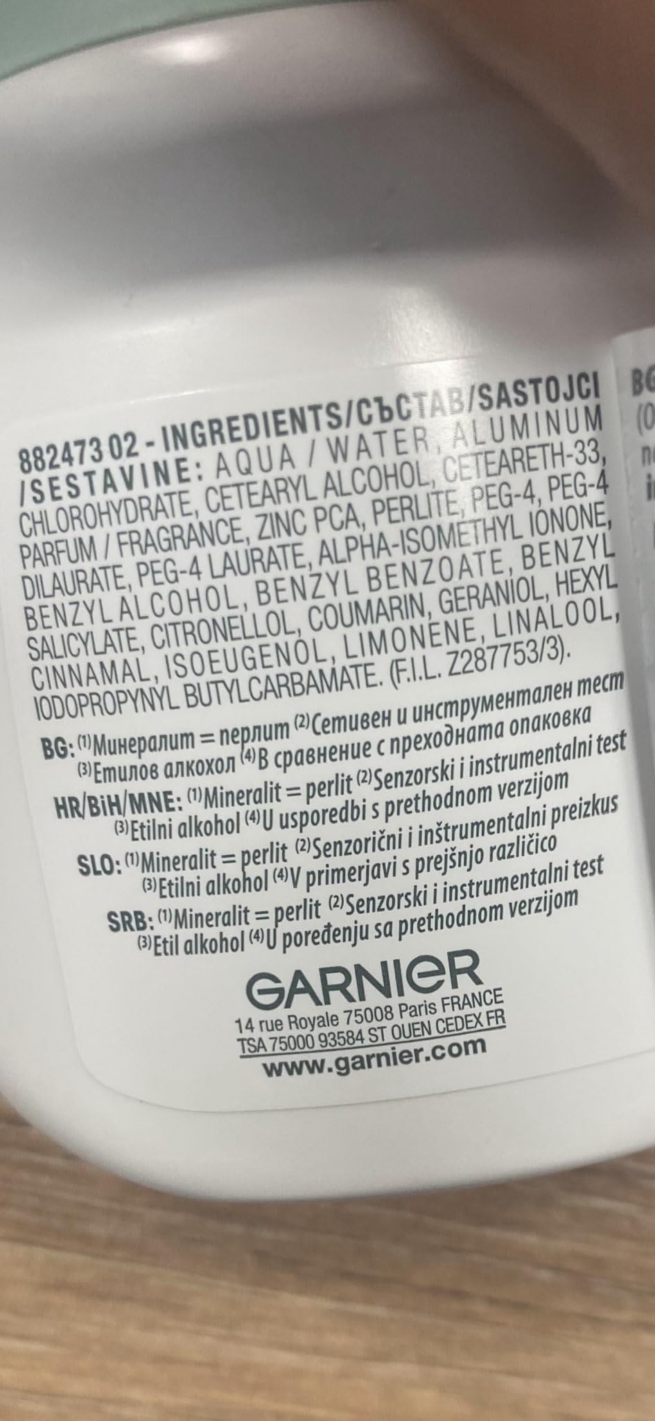 (Pack of 4) Garnier Mineral Action Control Anti-perspirant Roll On for Women 4x50ml