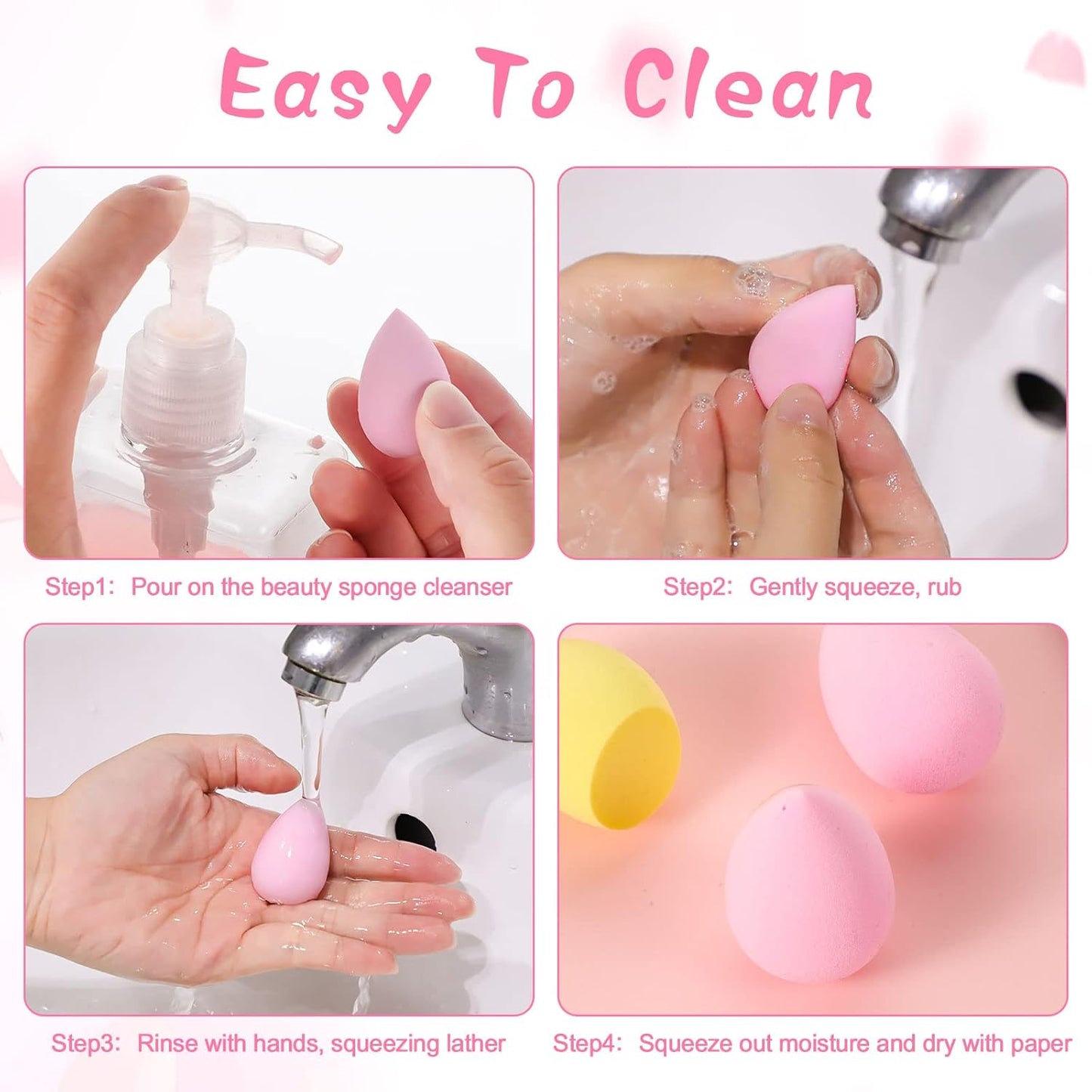 Mini Makeup Sponges - 40Pcs Multi-Colored Super Soft Facial Beauty Tools for Foundation & Liquid Application