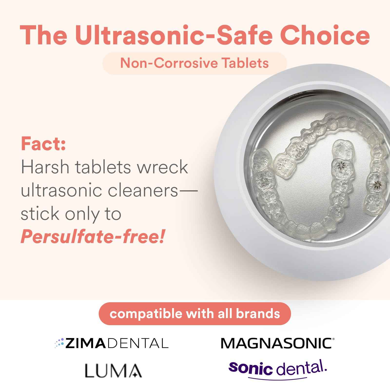 Weiss Naturals Retainer Cleaning Tablets, Invisalign Cleaner, Remove Stains, Odors & Plaque, FSA & HSA Eligible, Night Guard Cleaner PERSULFATE & DYE-FREE 2-Month Supply, Denture Cleaners, 60 Tablets