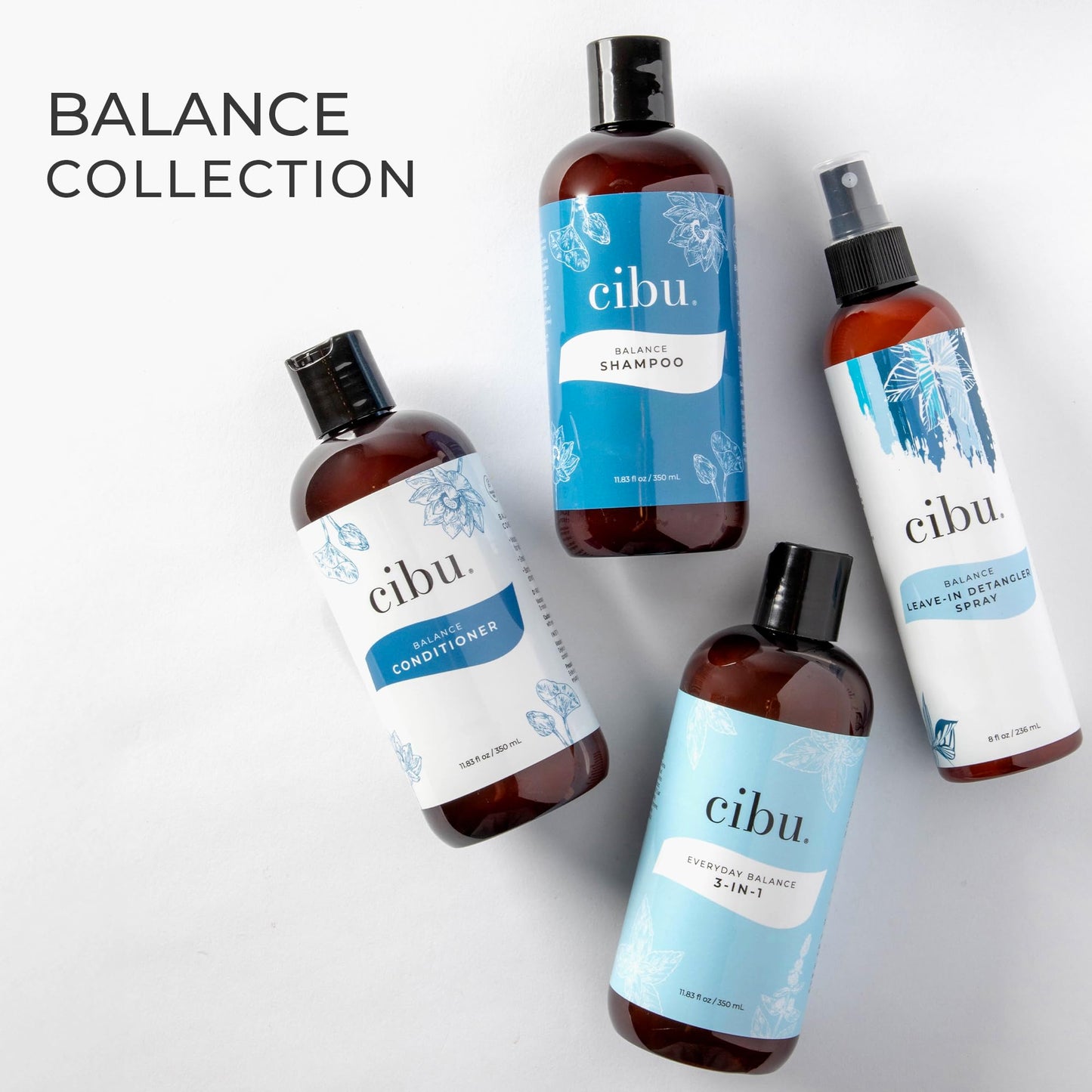 CIBU Shampoo, Conditioner & Body Wash 30021, 11.83 fl oz (350 ml), Sulfate-Free, Fresh Scent, For All Skin & Hair Types, Men/Women Hair, Body, Face & Bubble Bath