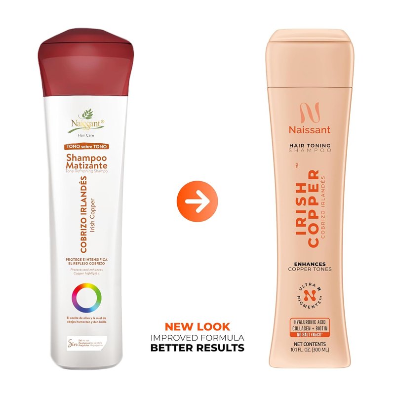 Irish Copper Hair Toning Shampoo - Ultra High-Purity Pigments for Deep Copper Tone | 10.1 Fl. Oz | Paraben & Sulfate Free