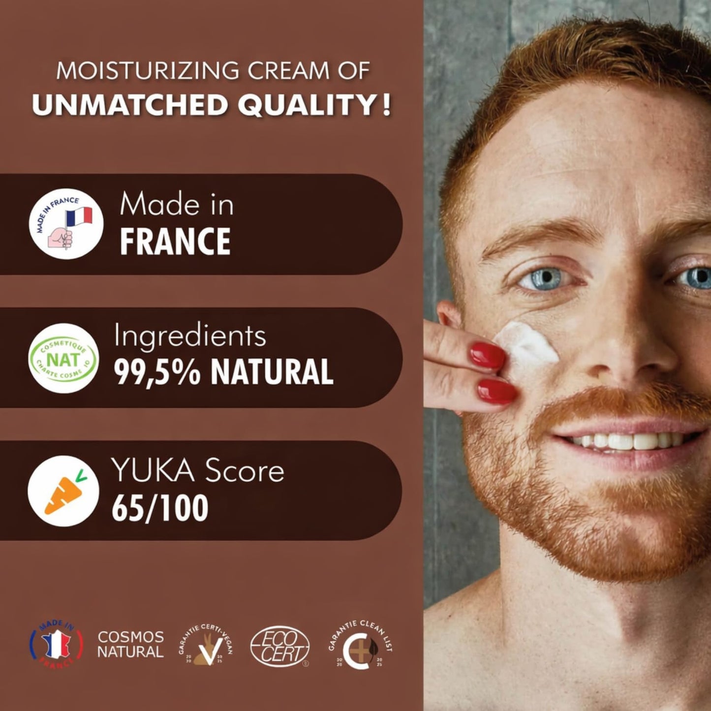Monsieur Barbier Mattifying Moisturizer Face Cream Hydra Matte Hydrating Facial With Aloe Vera, Sweet Almond Oil, Sea Samphire Deep Hydration, Nourishes Eliminates Shine Non-greasy Made in France 75ml
