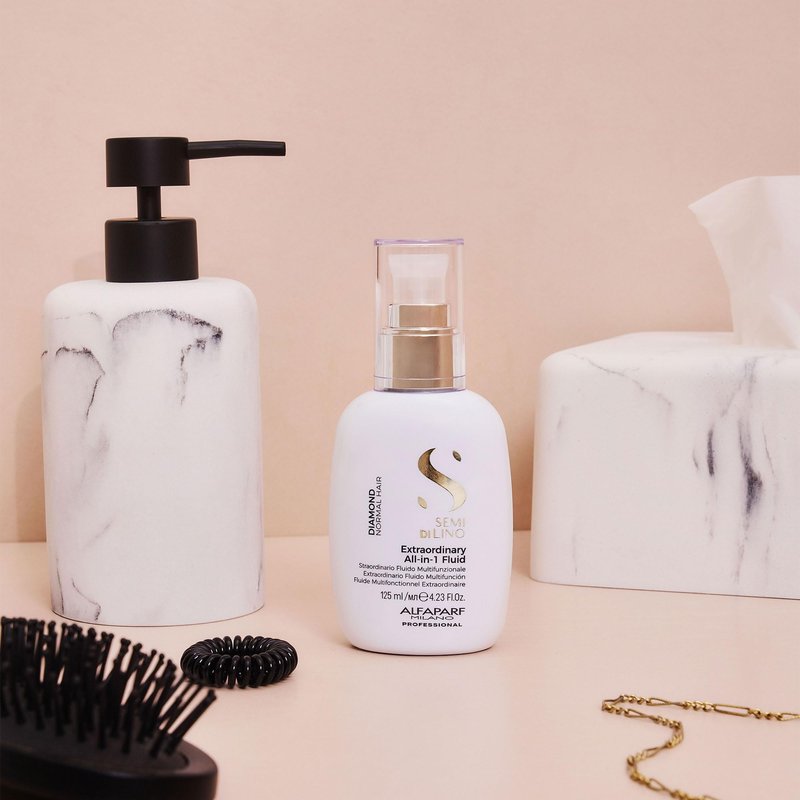 Semi di Lino All-In-One Multi-Benefit Leave In Conditioner Spray with Thermal Protection - Detangles, Softens, Smooths, Controls, Seals Cuticles - Prevents Split Ends - Humidity Protection