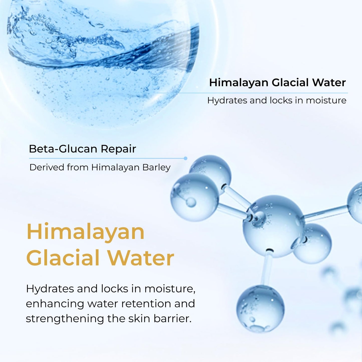 CHANDO HIMALAYA 2-Step Niacinamide Brightening Ampoule Mask (1.5ml+33mlx5 PCS) - Hydrating Mask with Niacinamide, Himalayan Barley Beta-Glucan & Glacier Water for Spot Reduction