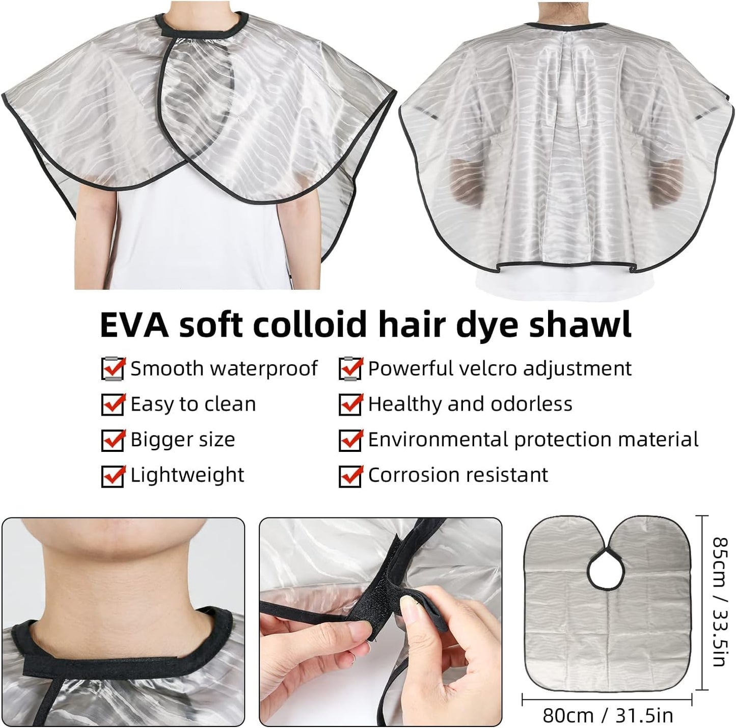 ROOHUA Hair Coloring Kit- Hair Dye Kit - Hair dye brush and bowl set,Hair agitator,Hair Clips and disposable gloves shower caps,Essential Salon Supplies for Home Use (16, Black)