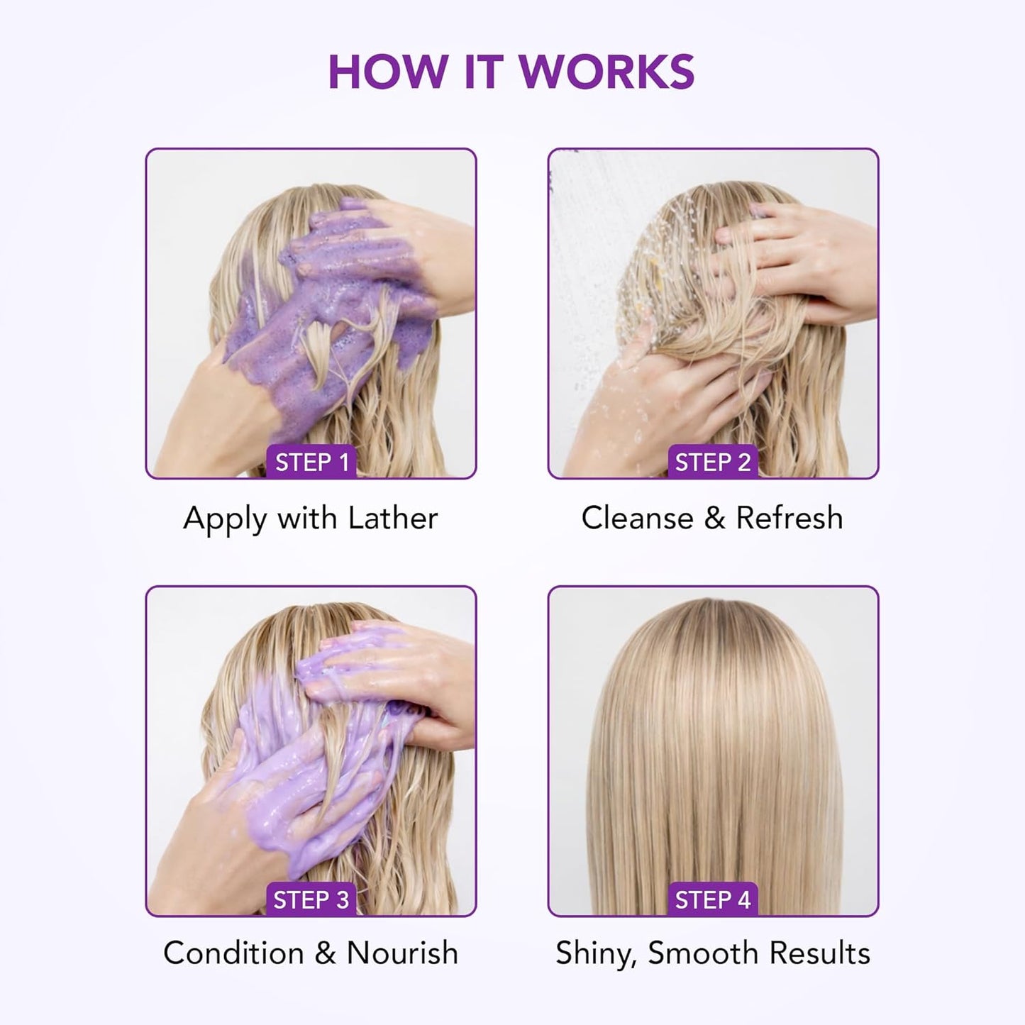 Botanic Hearth Purple Shampoo & Conditioner Set - Enhances Blonde, Silver & Gray Hair | Sulfate & Paraben Free, 16 Fl Oz Each