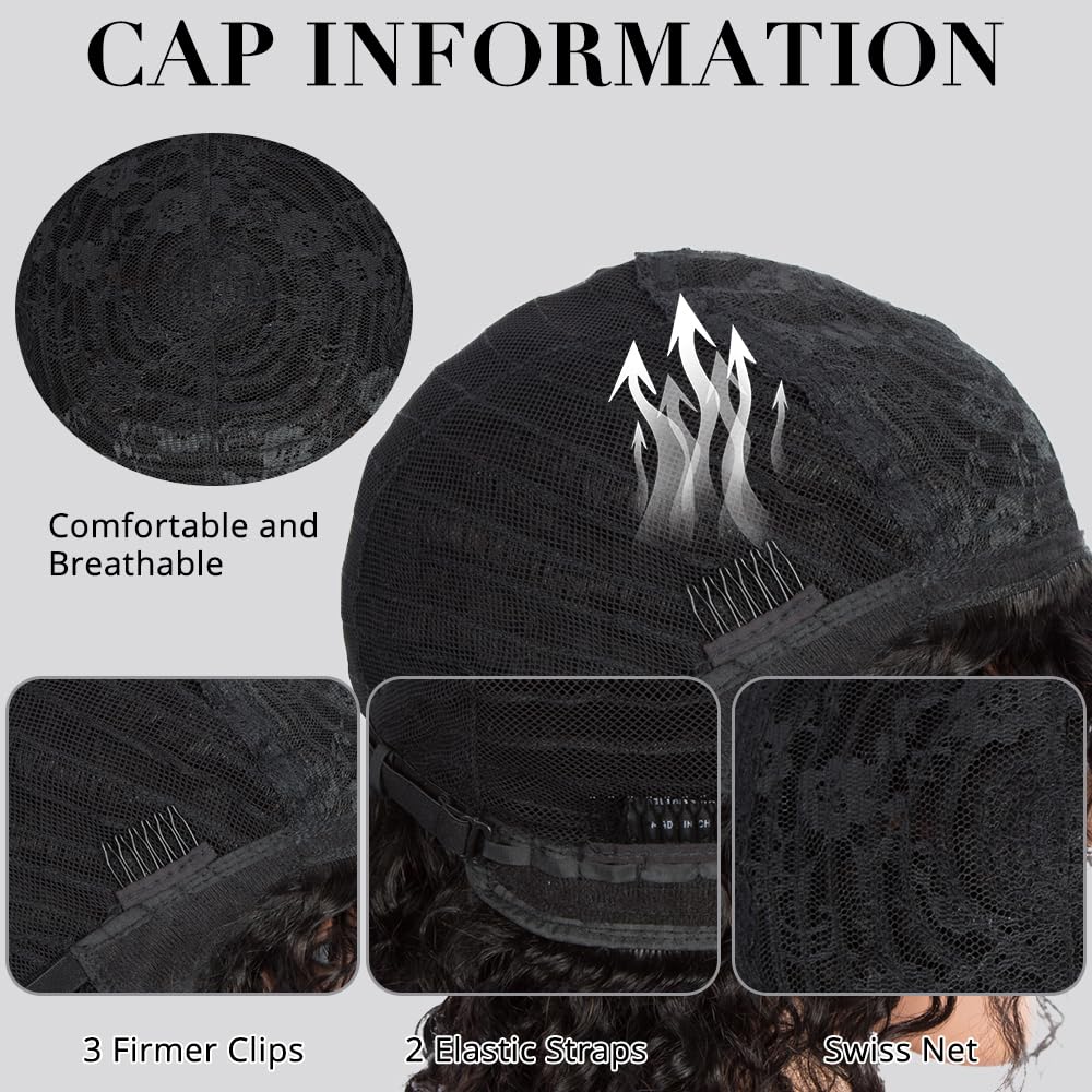 Spotlight 8 Inch Straight Bob Wig with Bangs Human Hair 180% Density Short Bob Human Hair Wigs with Bangs None Lace Front Wigs Brazilian Straight Hair Wig for Black Women (Ombre Brown, TT1B/30 Color)