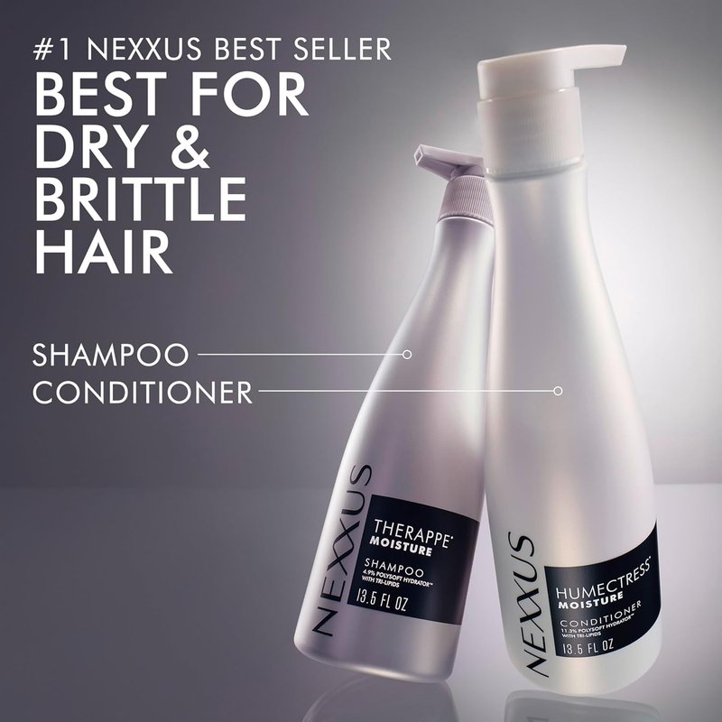 Nexxus Therappe Shampoo - Ultimate Moisture for Dry Hair | 13.5 oz with POLYSOFT HYDRATOR Technology