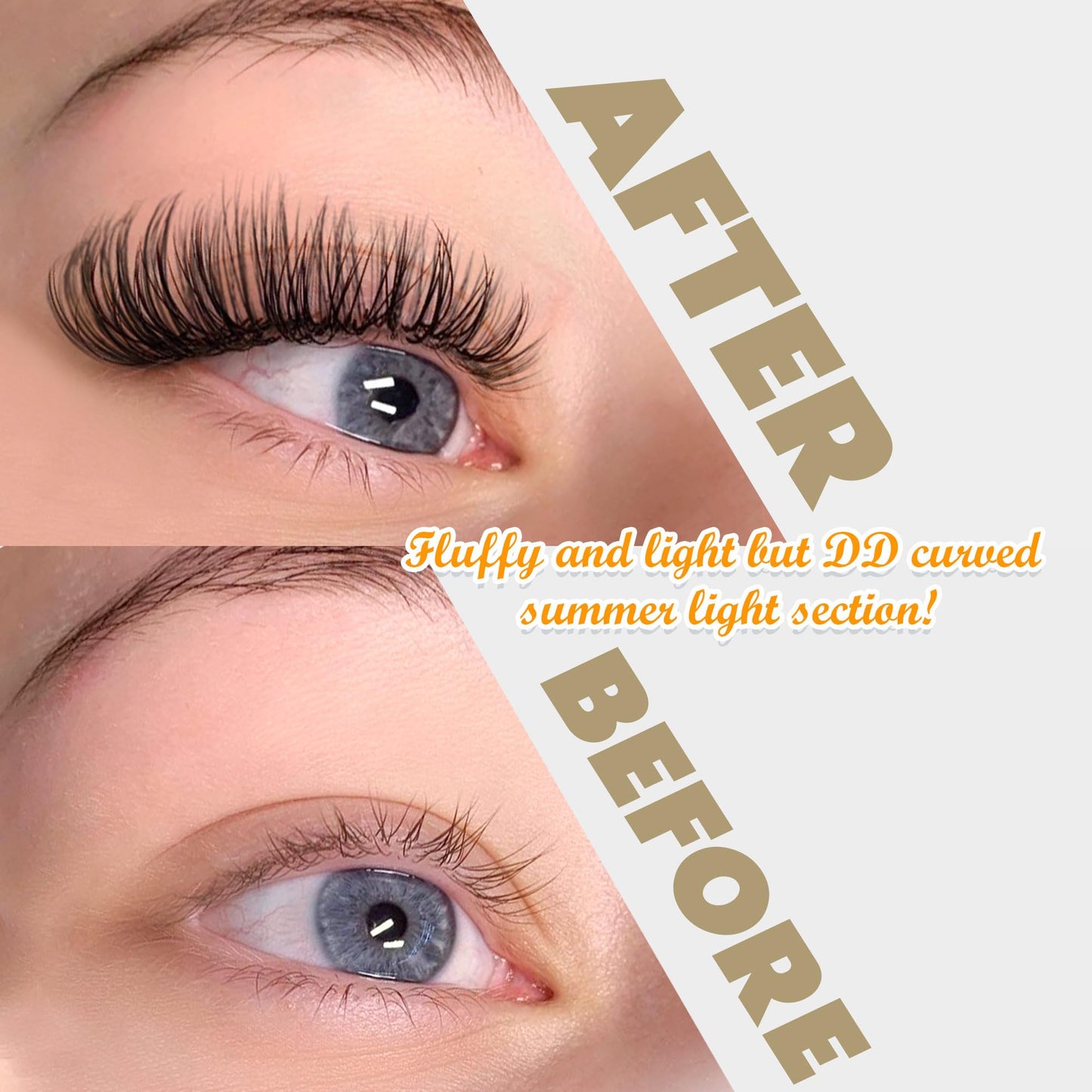 Lash Clusters DD Curly Lash Extension Wispy Eyelash Clusters Natural Individual Lashes with Thin Band Light Fluff DIY Cluster Eyelash Extension 10-16mm Fake Eyelashes by TOOCHUNAG