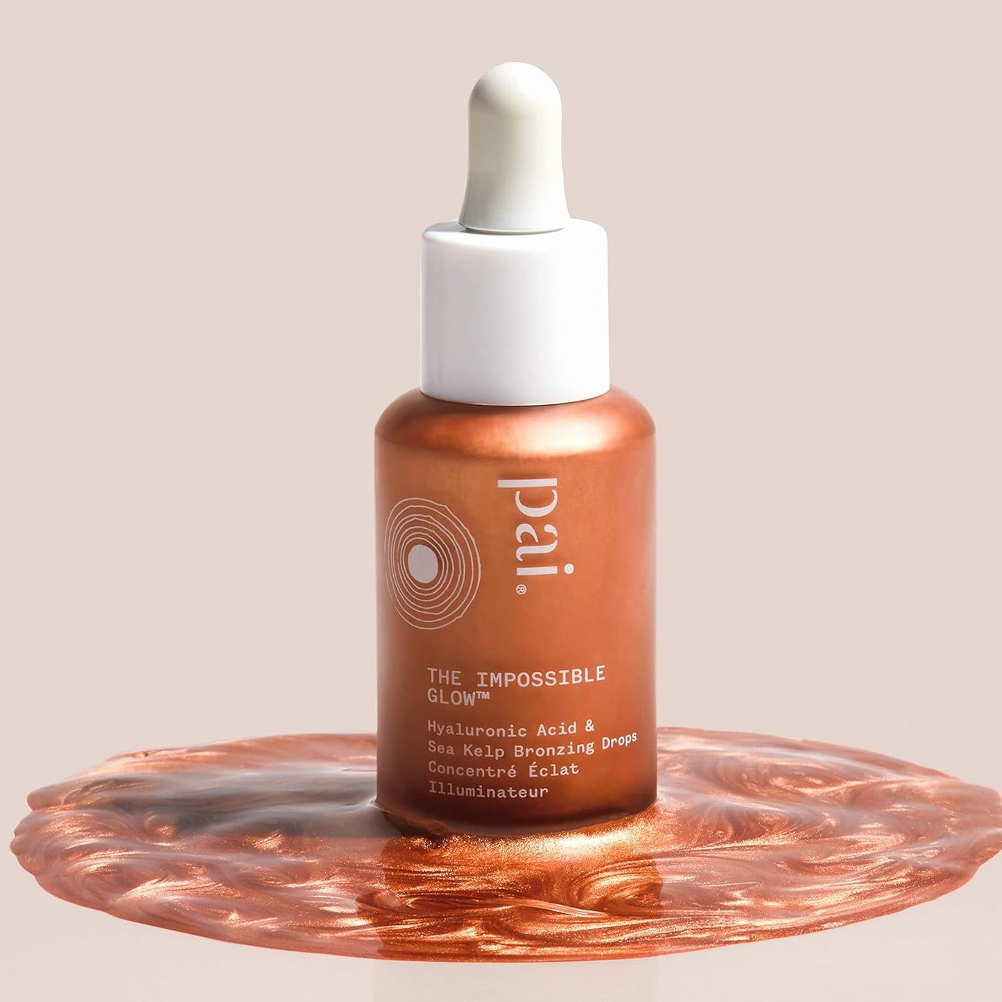 Pai Skincare - Organic Hyaluronic Acid Glow Drops | Vegan Sea Kelp Serum for Sensitive Skin (Bronze, 1 fl oz | 30 ml)