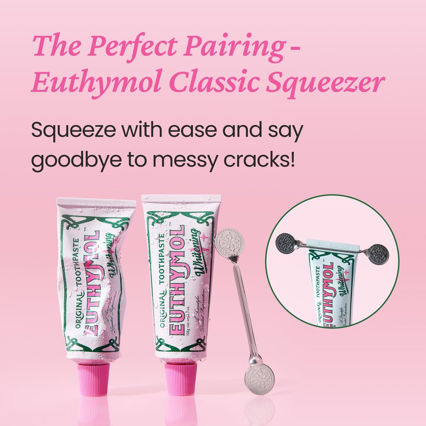 EUTHYMOL Whitening Toothpaste (3.7fl oz) - Stain Removal in 2 Weeks, Long-Lasting Freshness for Sensitive Gum & Teeth. Bad Breath, Cavity Prevention. Recyclable Aluminum Tube