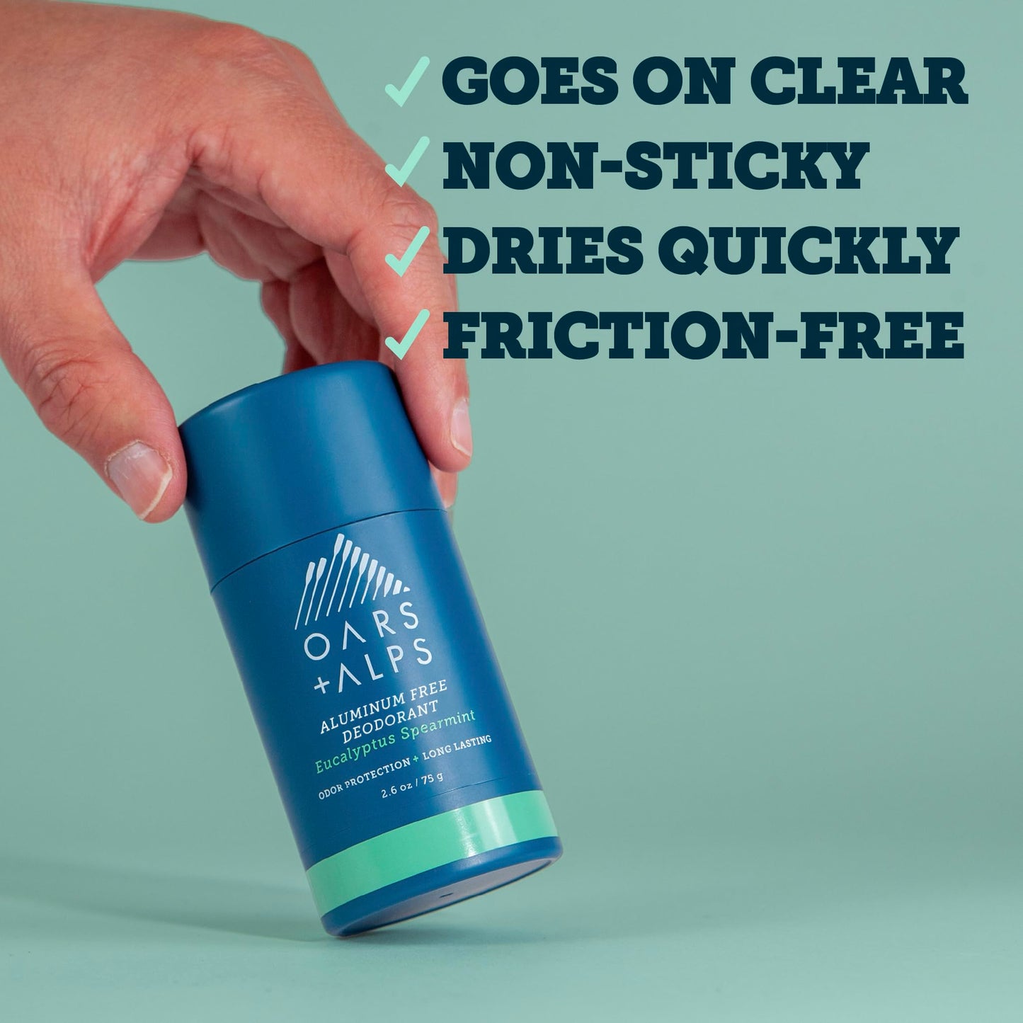 Oars + Alps Aluminum Free Deodorant for Men | Long Lasting Odor Protection, Clear & Free of White Residue, Anti-Chafing Smooth Glide, Dermatologist Tested, Allergen-Free Variety Pack, 3pk, 2.6oz