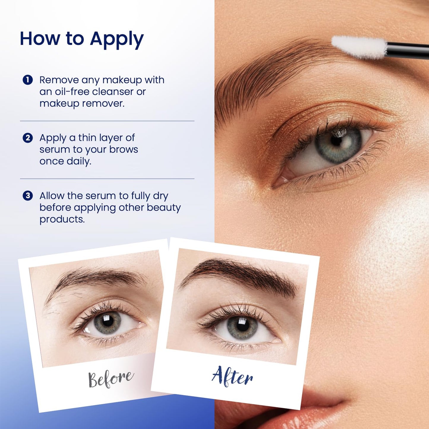 Dersie Eyebrow Growth Serum: Brow Enhancing Serum Infused with Peptide Complex, Biotin & Arginine for Fuller, Stronger, Thicker Brows – Nourishes and Strengthens Dry, Sparse, or Thinning Brows (5 mL)