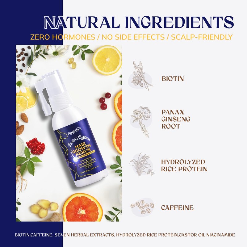 RootStim Hair Growth Serum for Men & Women, Hair Growth Spray, Rice Water & Biotin & Caffeine - Hair Oils for Hair Growth -Longer, Fuller Hair