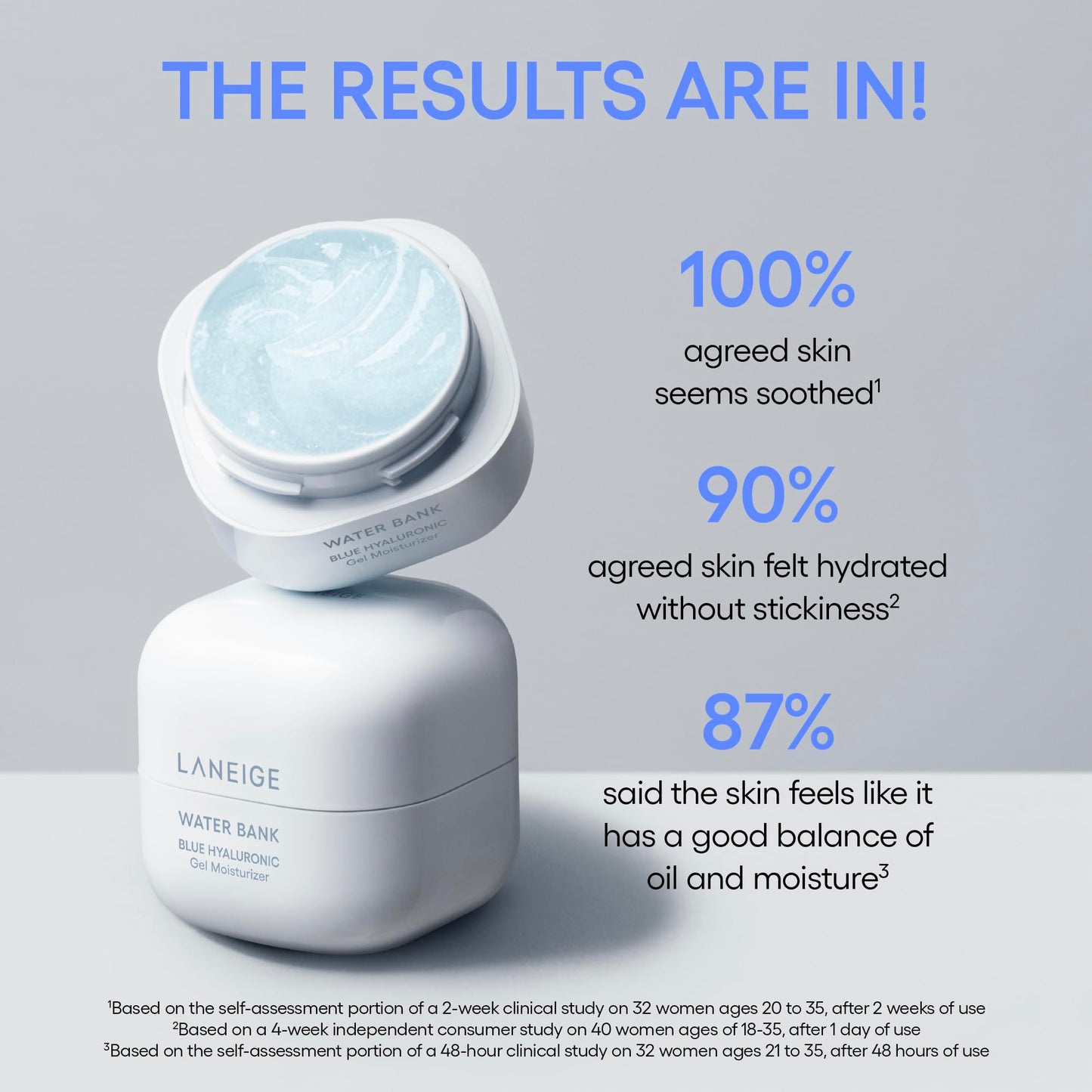 LANEIGE Water Bank Blue Hyaluronic Gel Moisturizer Refill: Lightweight Hydrating Face Gel with Mint Extract, Hypoallergenic & Dermatologist-Tested