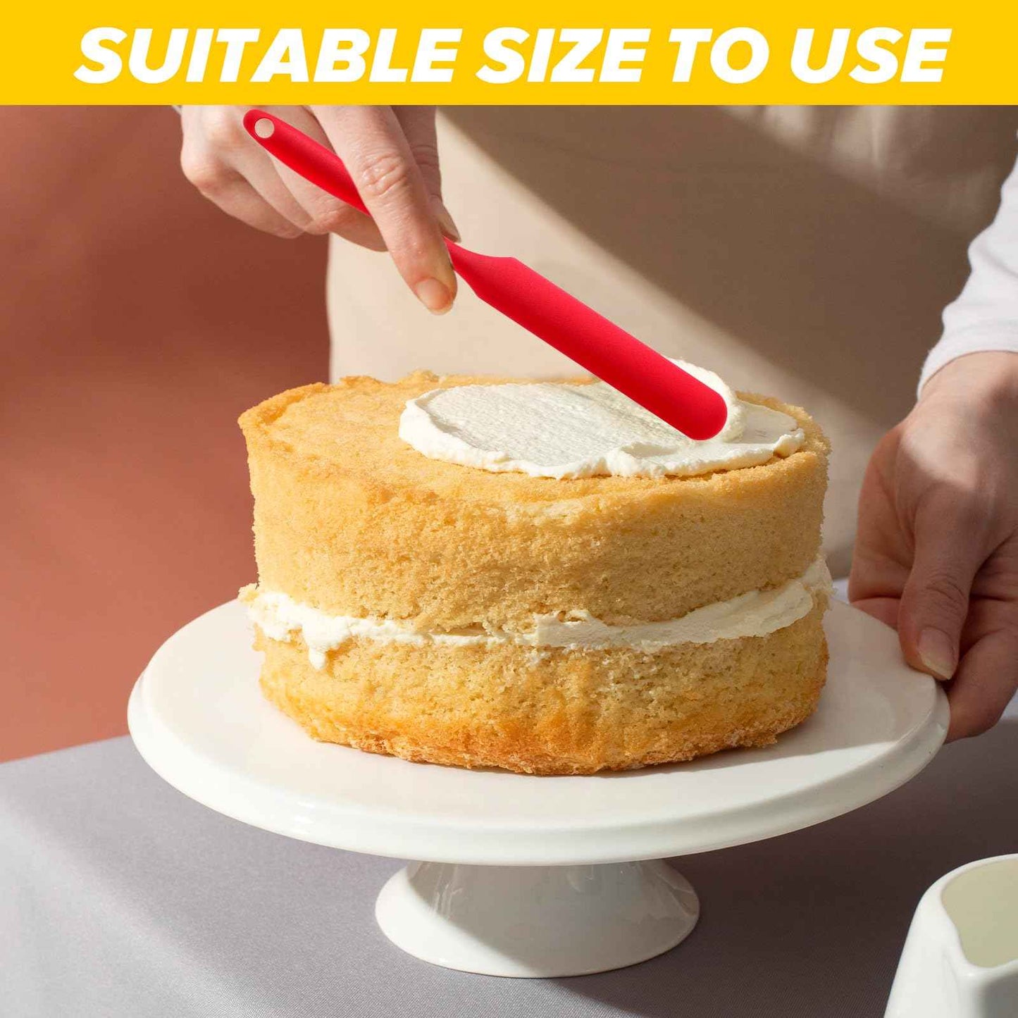 24pcs Jar Spatula,Silicone Jar Scraper with Long Handle,Jam Spreader Cake Cream Butter Spatulas, Silicone Spatula Waxing Applicator for Home Salon Body Use