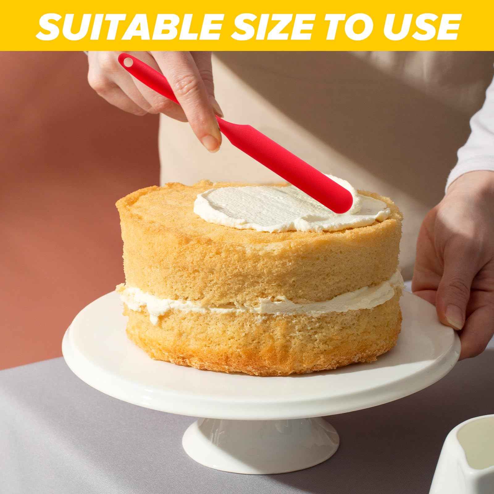 24pcs Jar Spatula,Silicone Jar Scraper with Long Handle,Jam Spreader Cake Cream Butter Spatulas, Silicone Spatula Waxing Applicator for Home Salon Body Use