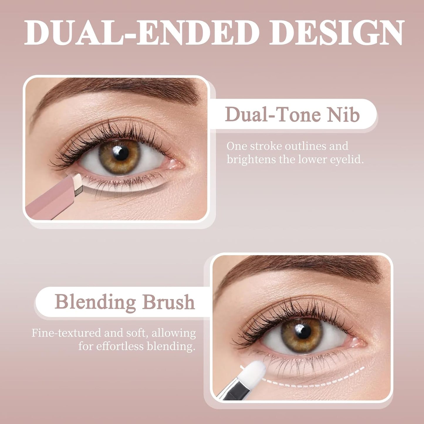 Under Eye Highlighter Stick - 2PCS Waterproof & Smudge-Proof Brightener Pencil | Beige