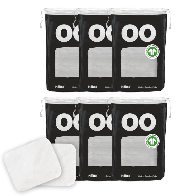 Baby Cotton Pads for Diaper Change - Ultra Soft 100% Organic Extra Large | 360 Count, Lint-Free, GOTS Certified