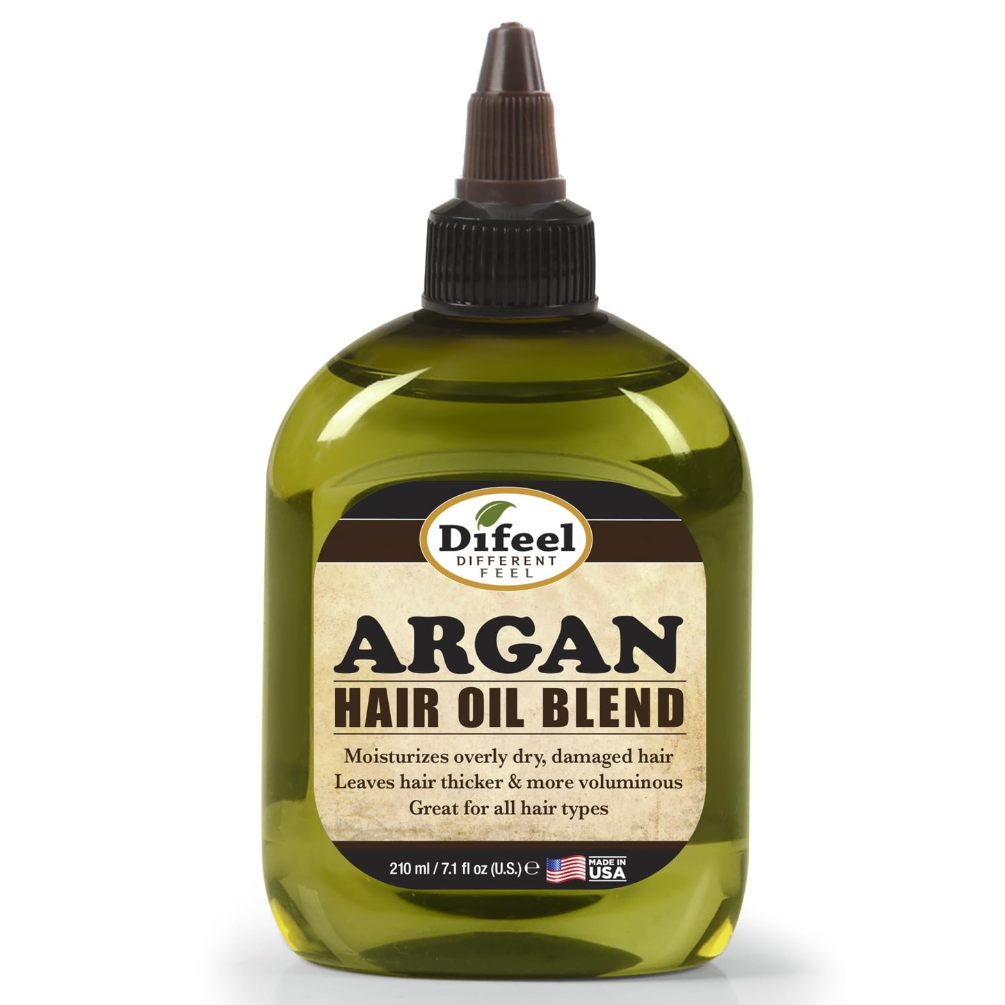 Difeel Argan Hair Oil Blend 7.1 Ounce - for Dry & Damaged Hair, Helps Improve Shine, Softness & Manageability, Lightweight Hair Treatment