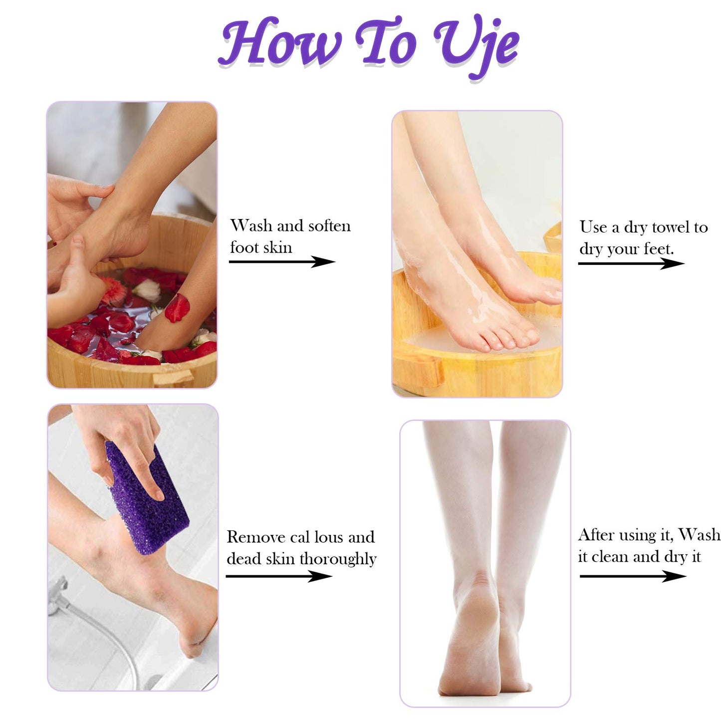 Tailpa 40 Pcs Pumice Stone for Feet, Foot Scrubber Sponge, Purple