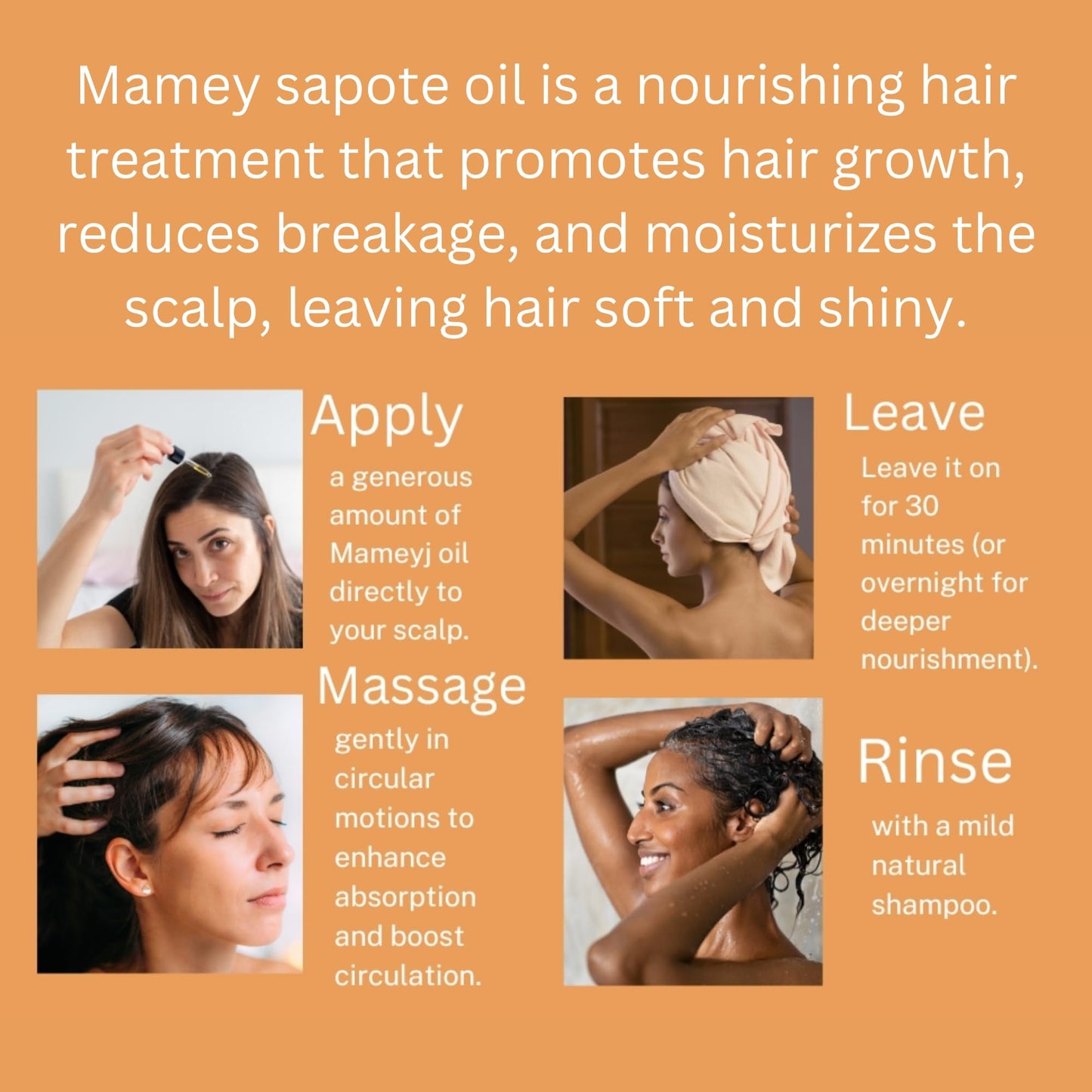 Best Nature's Cosmetics Mamey Sapote Oil Organic - revitalize dry skin and hair with deep moisture and frizz control. For curly, wavy hairs. 4 fl oz / 120ml