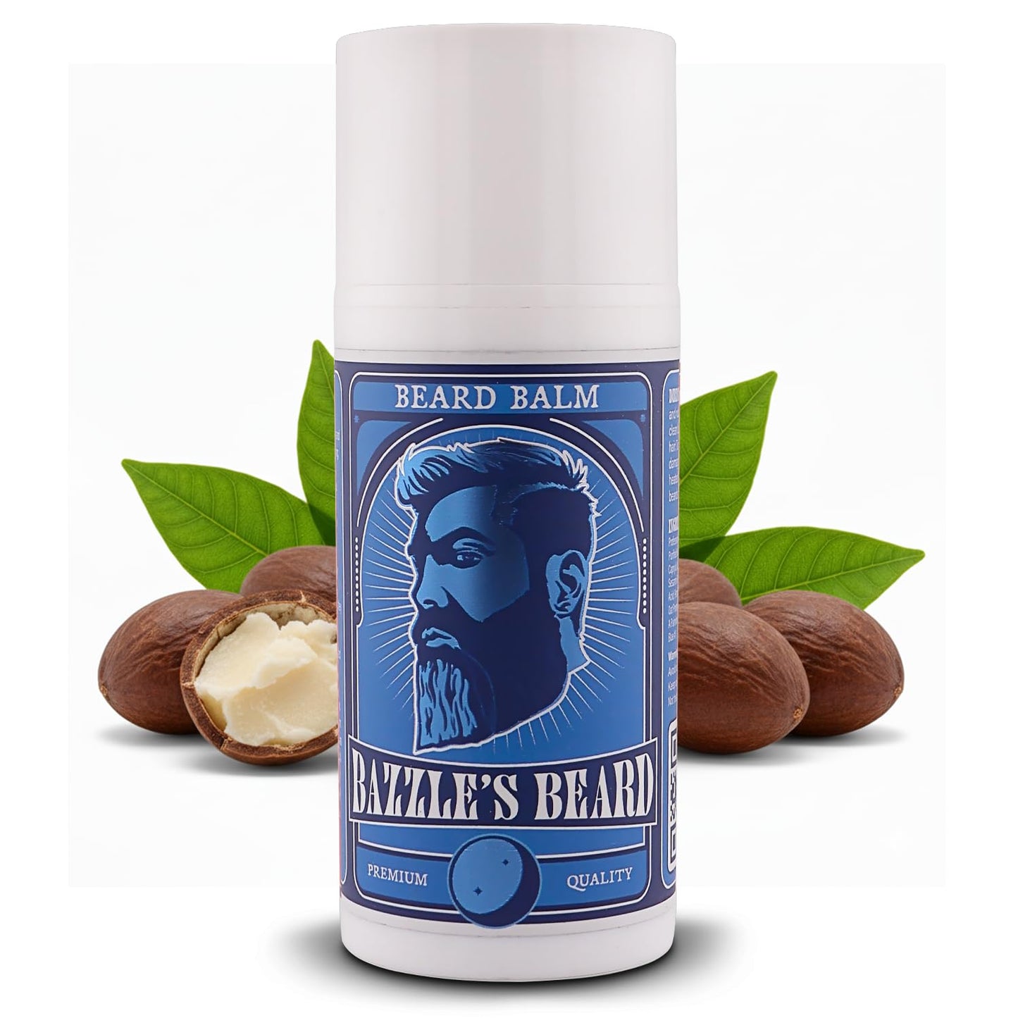 Bazzle's Beard Balm – Gentle Hold & Soft Texture Beard Growth Kit for Men Infused with Shea, Jojoba & Biotin for Healthy Hair Growth & Hydration, Ideal Mustache Care Product for Nourishing Facial Hair