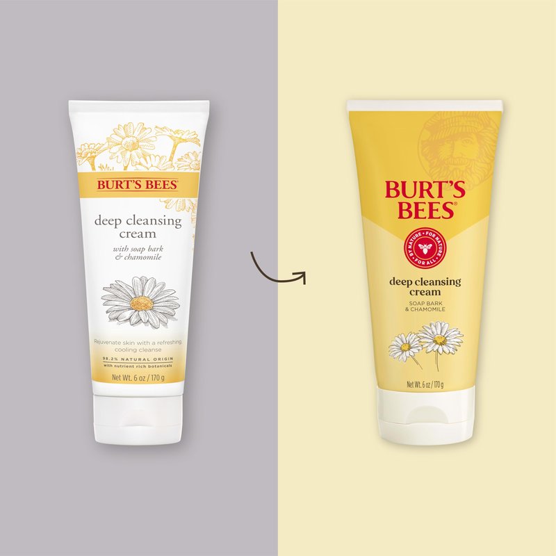 Burt's Bees Face Wash, Deep Facial Cleansing Cream, College Back to School Dorm Essentials, All Natural Cleanser with Chamomile, 6 Ounce (Pack of 3) (Packaging May Vary)