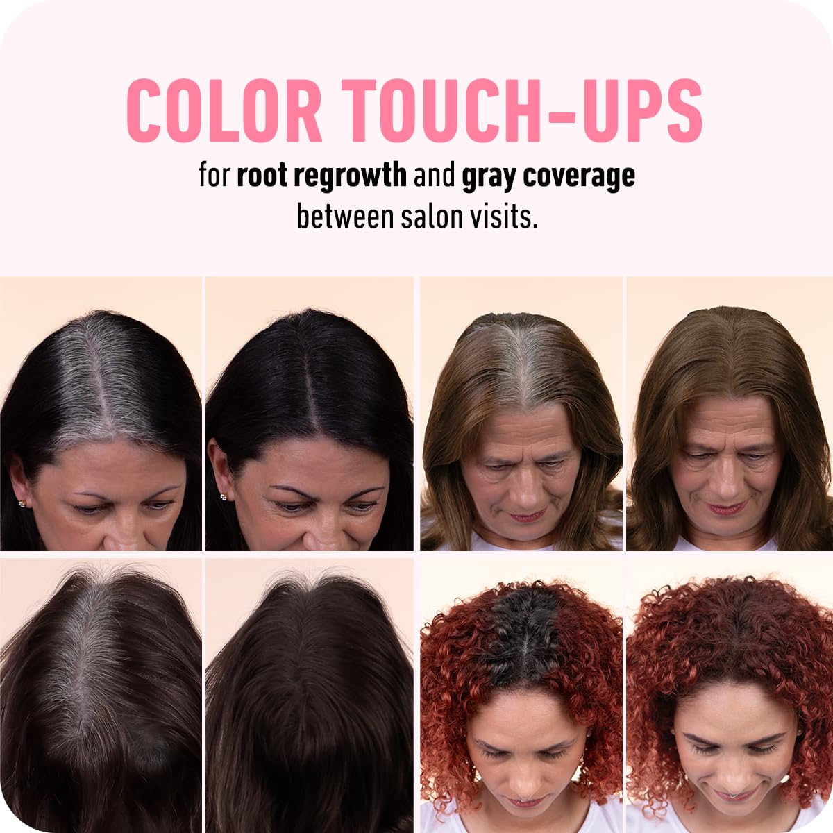 BOLDIFY Hairline Powder - Water-Resistant Root Touch Up Hair Color for Gray Coverage - 24-Hour Stain-Proof, Mess-Free Hair Powder for Thinning Hair - Medium Brown