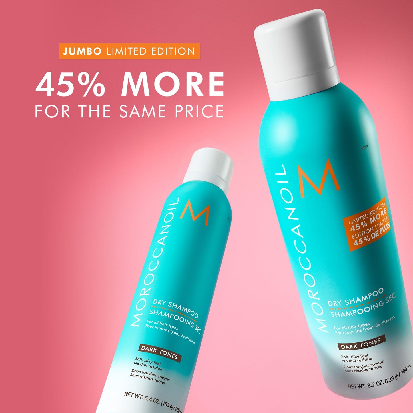 Moroccanoil Dry Shampoo Dark Tones, Jumbo, 8.2 Ounce