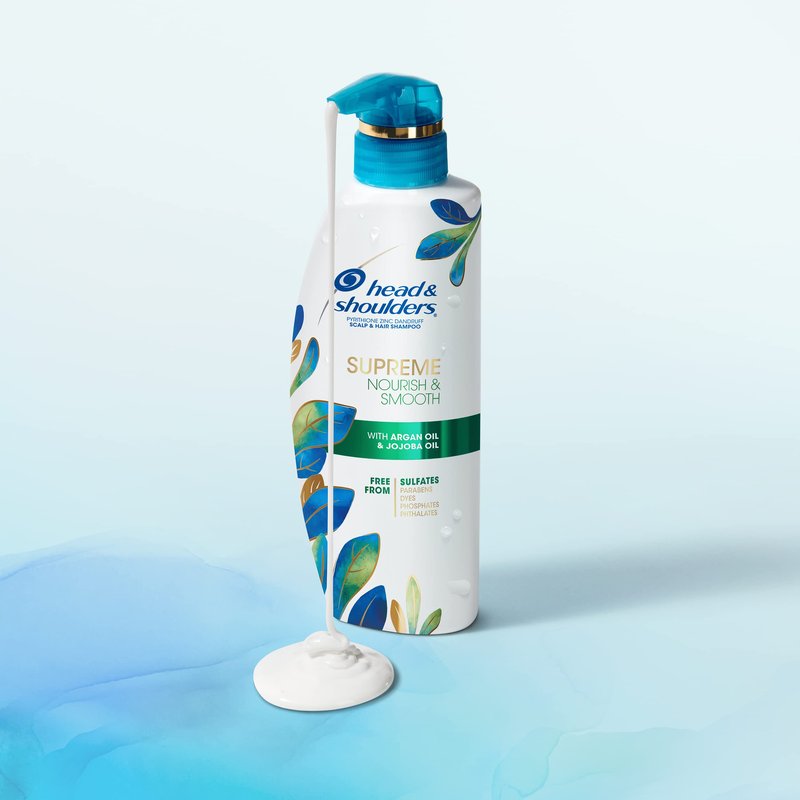 Head & Shoulders Anti-Dandruff Shampoo and Conditioner Set, Supreme Nourish & Smooth, 1% Pyrithione Zinc, Sulfate-Free, for Dry Scalp, Color-Safe, 11.8 fl oz & 9.4 fl oz