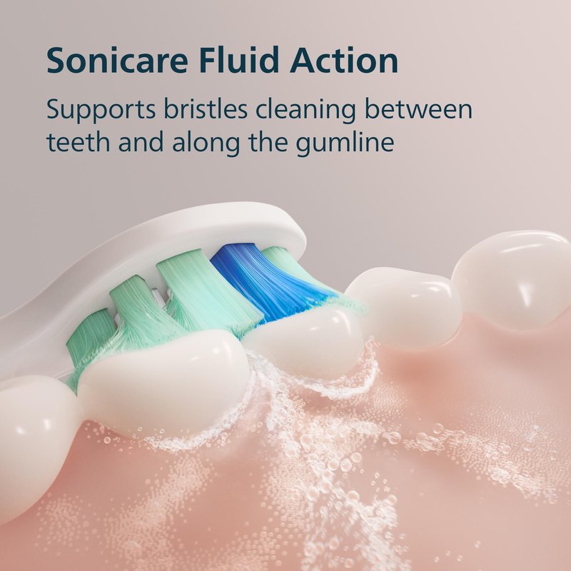 Philips Sonicare 4100 Series Electric Toothbrush - Sonic Toothbrush with Advanced Sonic Technology, Pressure Sensor, Two Intensity Settings, Smartimer & Quadpacer, White, Model HX3681/23