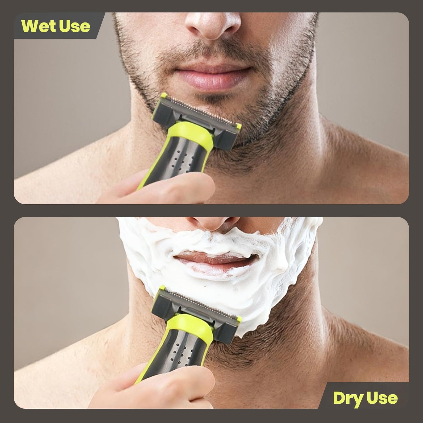 NSXAYIWE Beard Trimmer for Men, Rechargeable Face & Body Hair Trimmer, Washable Mens Electric Razors for Shaving Face, Beard, Mustache Trimmer, Double Sided Tooth Razors for Teen Boys