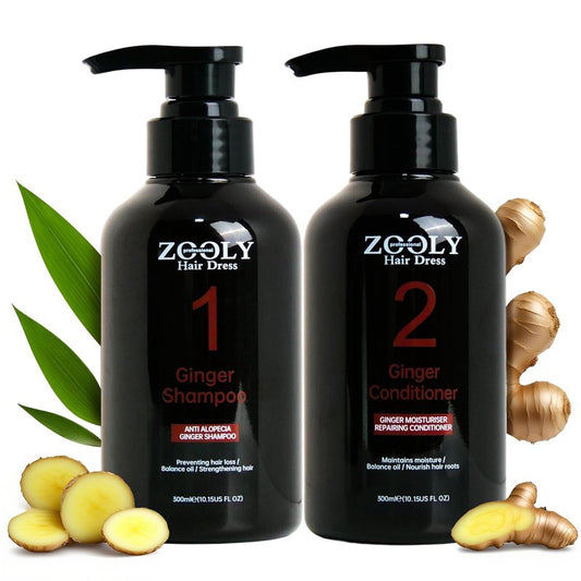 ZOOLY PROFESSIONAL Ginger Shampoo and Conditioner Sets 20.3 Fl Oz- Anti Hair Loss and Nourishes Hair Roots, Salon Level Scalp Care for Men and Women